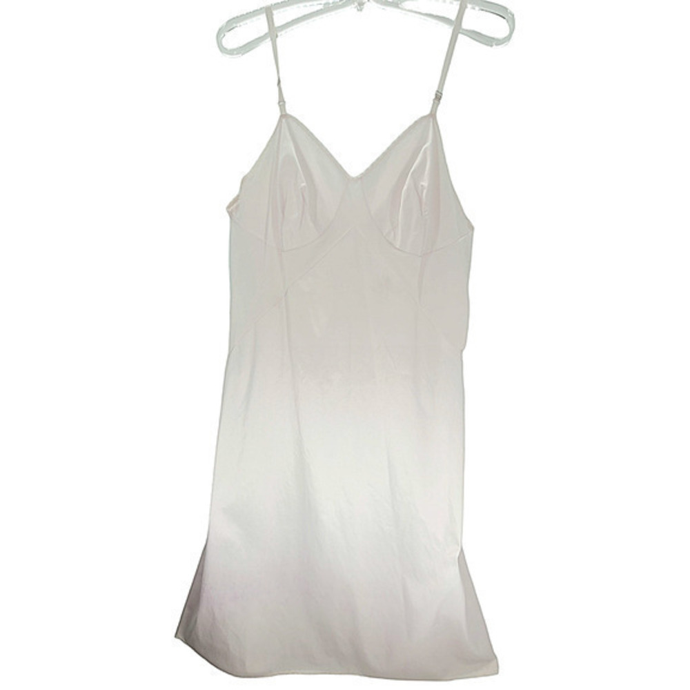 Vanity Fair Pink Lace Trim Full Vintage Coquette Slip Dress Size 38